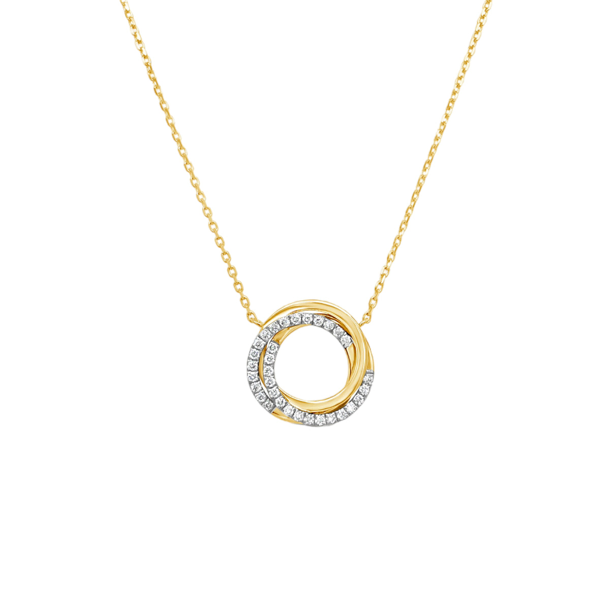 Diamond Triple Interlocking Circle Necklace – CJ Inc.