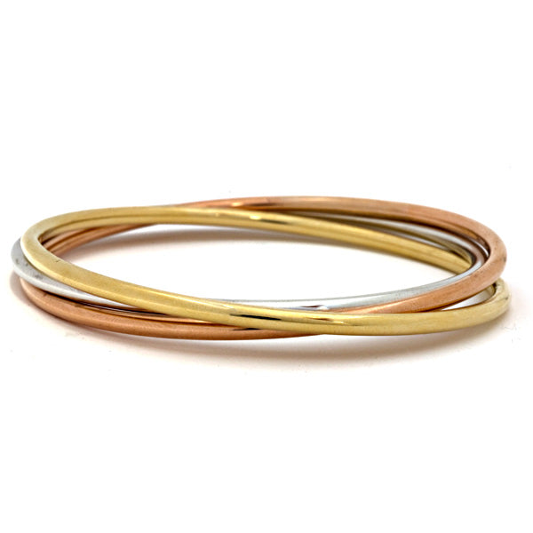 Three Tone Fishbone Bracelet - Gold River Jewellers
