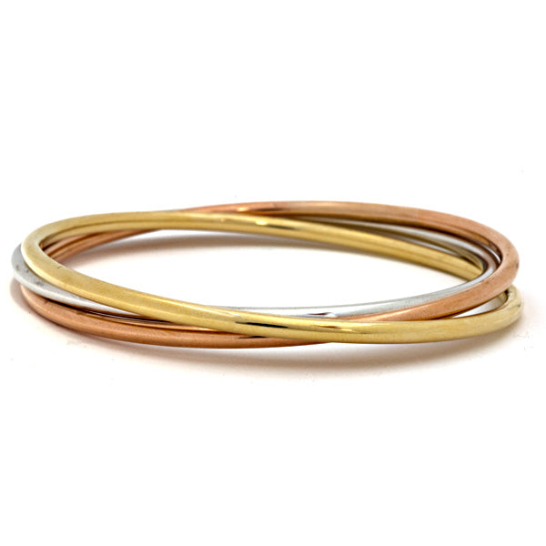 Tri-Color Triple Bangle Bracelet – CJ