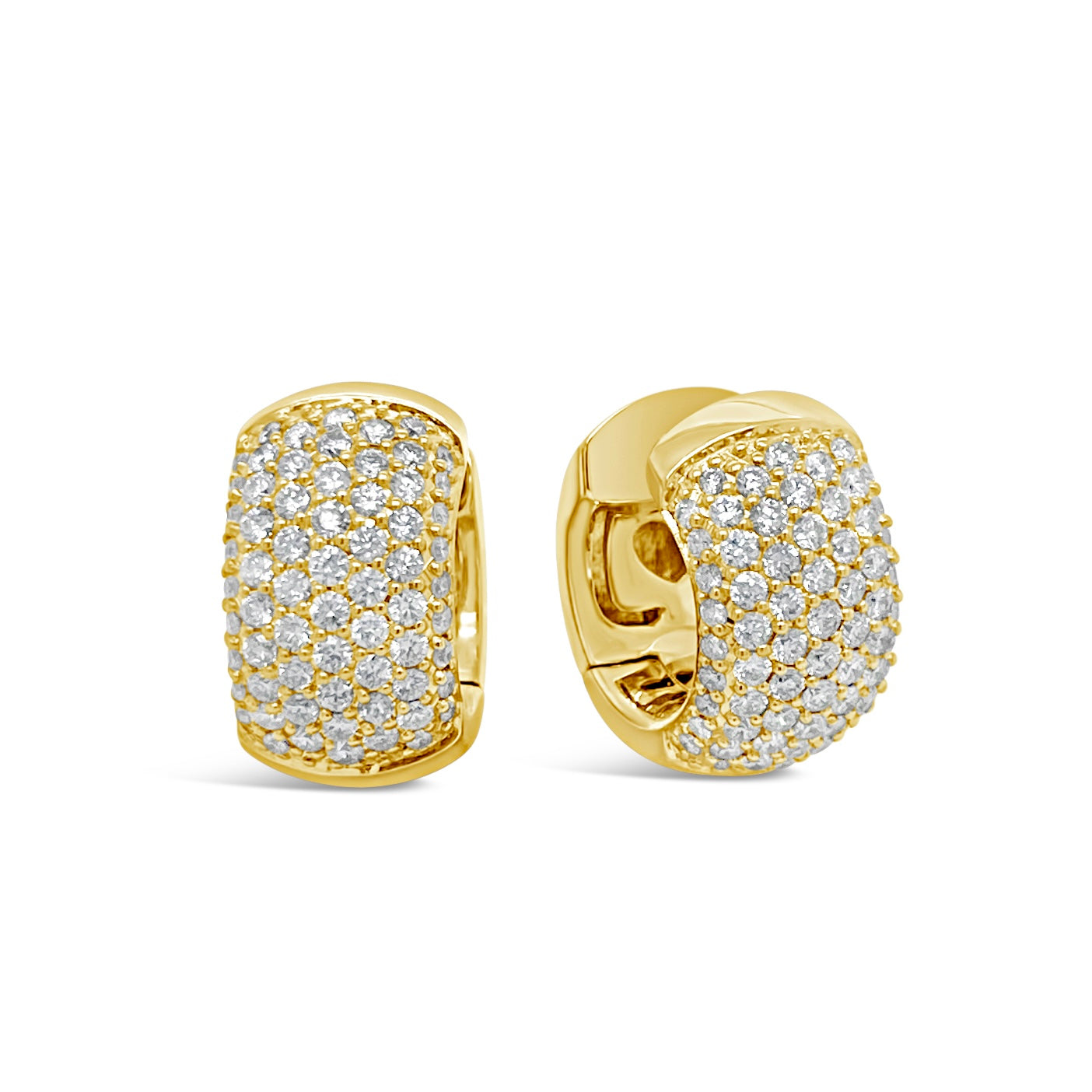 Wide Pavé Diamond Huggie Hoops – CJ Inc.