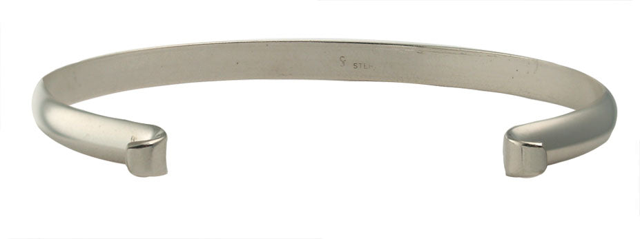 Double Hook Bangle Bracelet Sterling Silver / 8